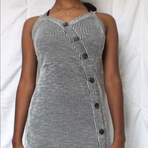 Black and white stripe dress